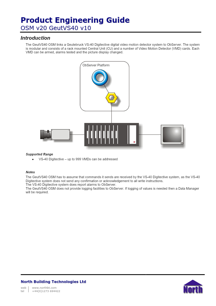 Preview thumbnail of page 1 of the GeutVS40 Engineering Guide PDF document.